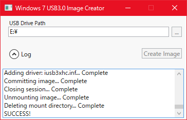 Windows 7をUSB3.0のみのパソコンにインストールする方法(追記)